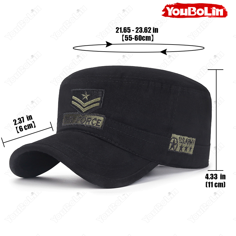 Flat-Top Military Cap, Unisex, - Academy Sports Outdoor 评论和价格
