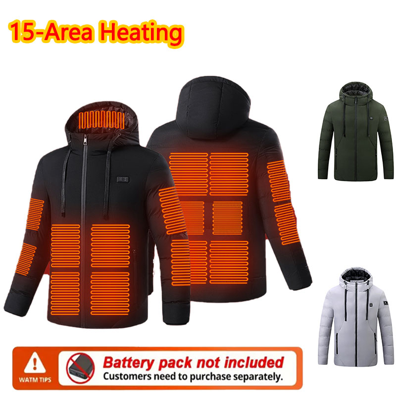15 Area Heated Winter Hooded J - Outdoor Sport Coat 评论和价格