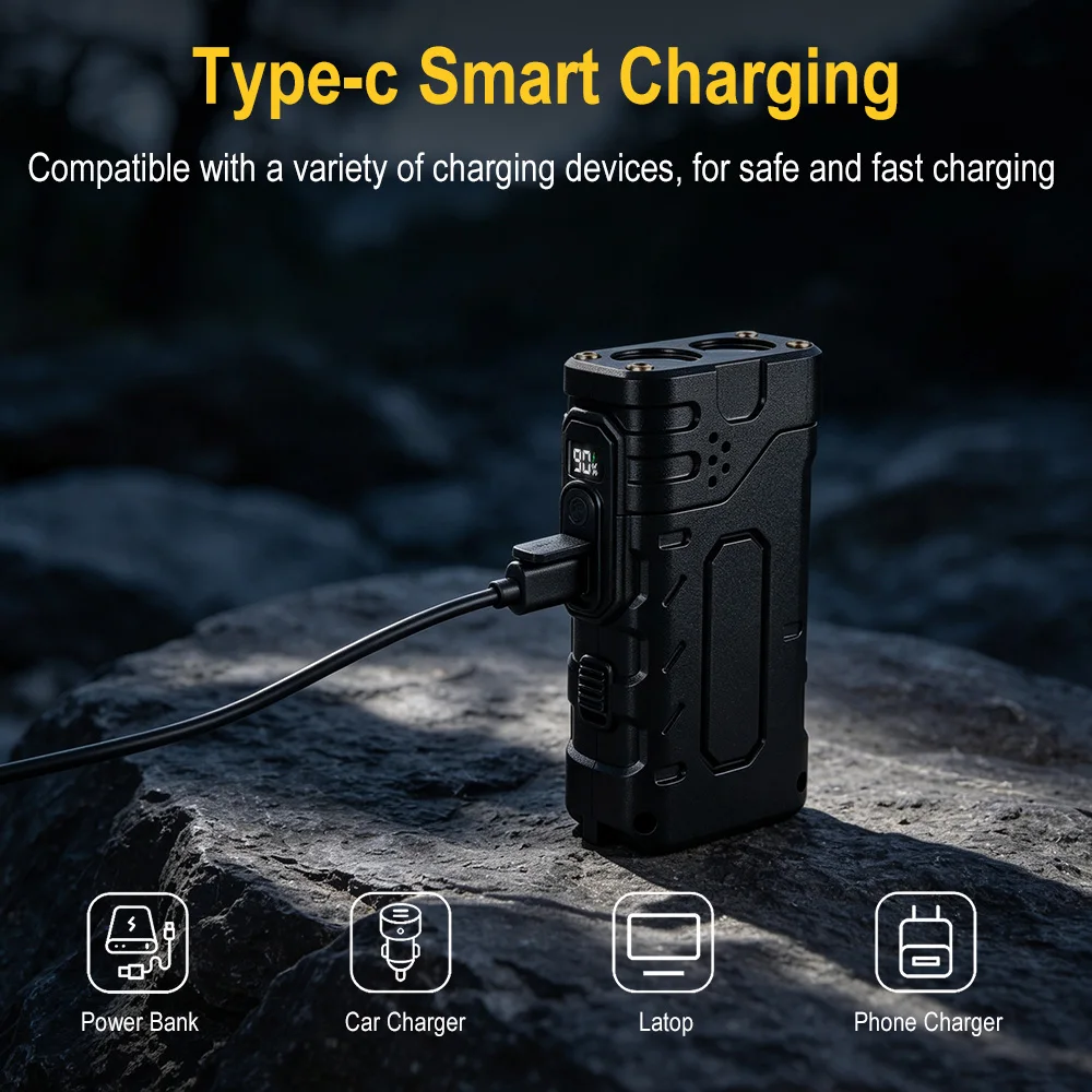 BORUIiT Hand Crank EDC LED Fla - Outdoor Sport Gear 评论和价格