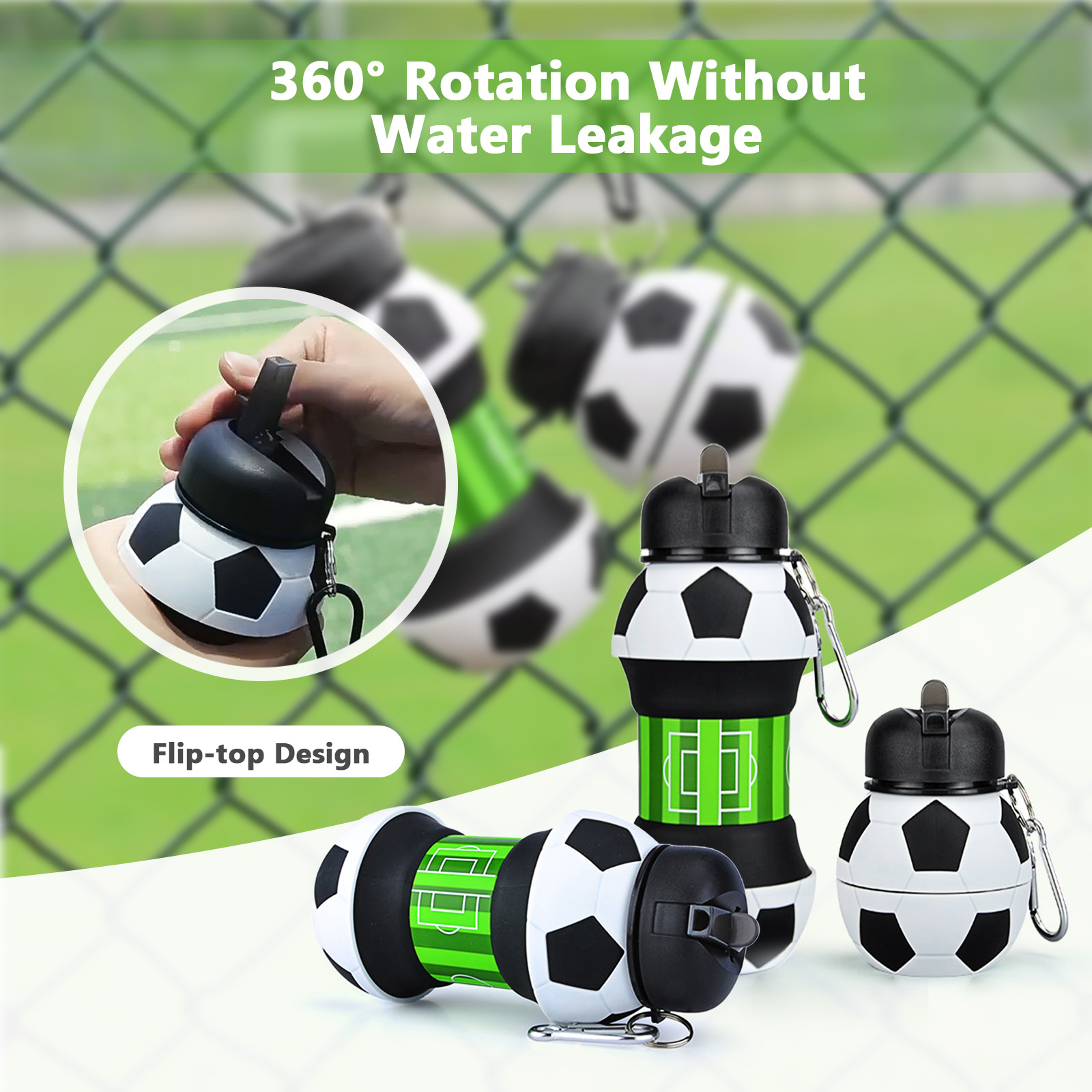 550ml Foldable Football Water  - Outdoor Sport Field 评论和价格